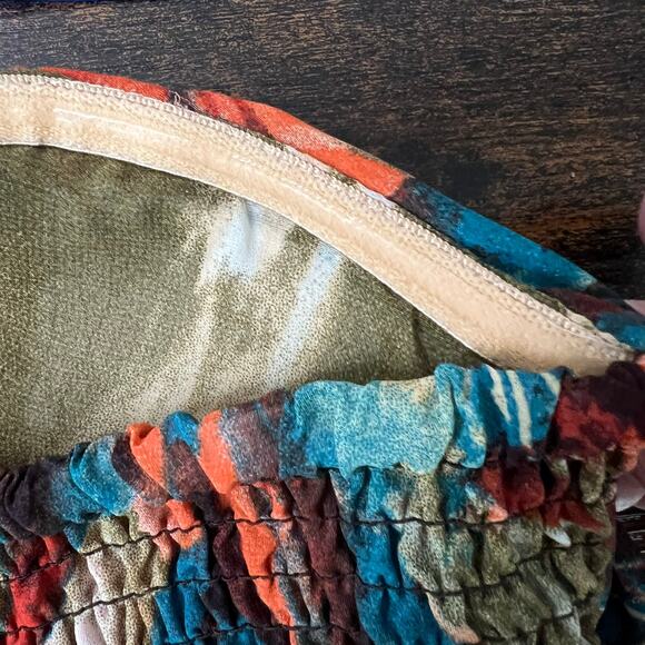 VTG Wet Seal Strapless Asymmetrical Flowy Tube Top Y2K Blouse Sz L Club no belt - Picture 8 of 10